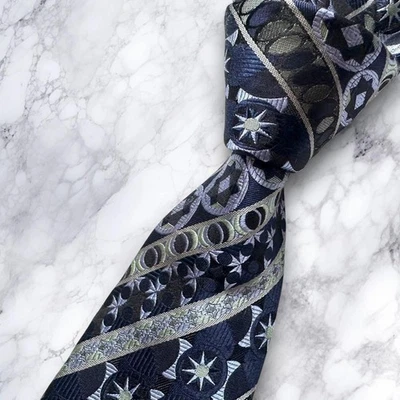 Emilio Pucci 真丝领带提花图案光泽厚二手 — 第 1/4 张图片