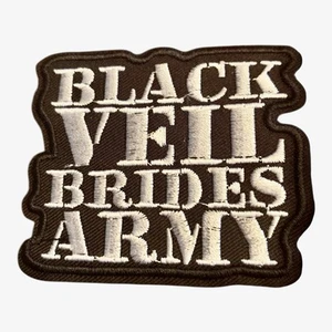 BLACK VEIL BRIDES ARMY !! So Awesome! Iron On Patch + ONE FREE MUSIC STICKER !! - Picture 1 of 3