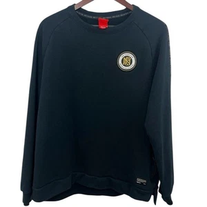 Sudadera Para Hombre Nike Vintage Grande Negra Club de Fútbol Pullover Cremallera Cuello Redondo - Imagen 1 de 12