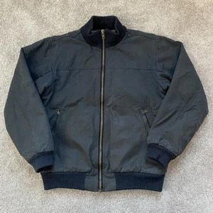 Filson Shelter Cloth Big Creek Bomber Jacket Uomo Small Navy Made in USA RARO - Foto 1 di 14