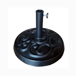 FORCLOVER 33 lbs. Resin and Aluminum Patio Umbrella Base in Black - Picture 1 of 7