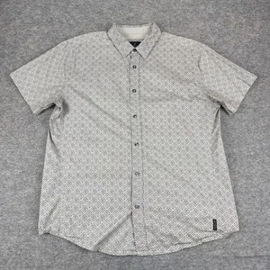 prAna Button Up Shirt Geometric Organic Cotton Mens Large L - Picture 1 of 10
