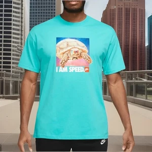 Nike Sportswear Max 90 T-Shirt Tee Size XL Light Blue Retro I Am Speed Turtle - Picture 1 of 11
