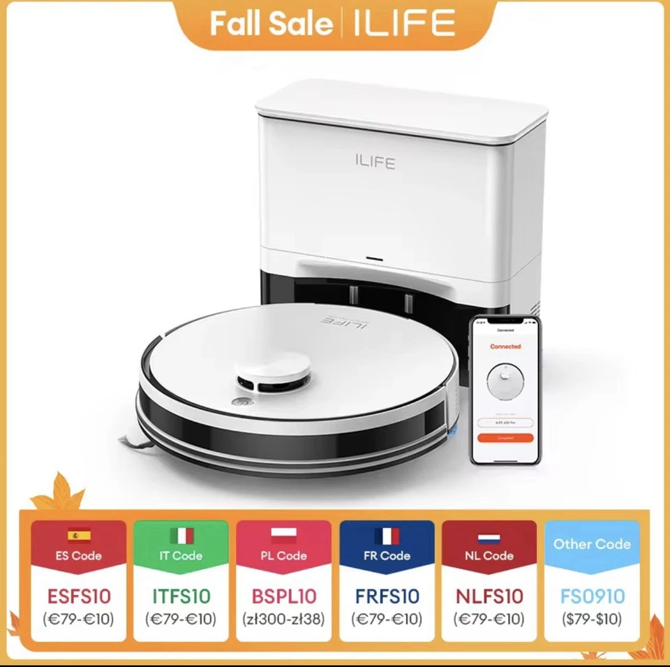 Robot Vacuum and Mop Combo, Self emptying, 60 day capacity, App/remote , 180 min Foto 1 de 4