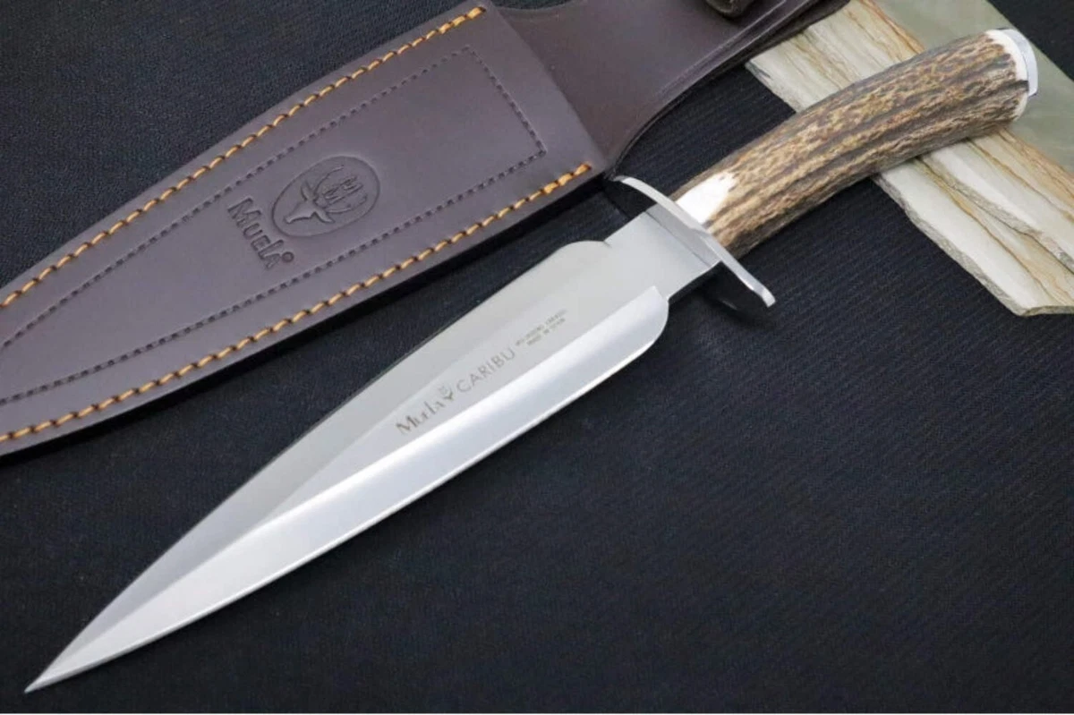 Muela 93301 Cuchillo Muela Viper - Hoja Fija 10.65cm, Mango Ciervo