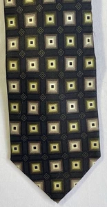 Kilburne and Finch Mens Tie 100% Silk Gold Black - Picture 1 of 7