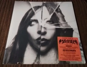 Lady Gaga - Mayhem Exclusive Opaque Yellow Vinyl LP + Poster Sealed - Picture 1 of 2