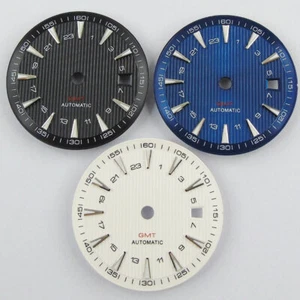 31 mm GMT steriles Zifferblatt passend für Mingzhu 3804 Miyota 8215 821A DG2813 Uhrwerk - Bild 1 von 13
