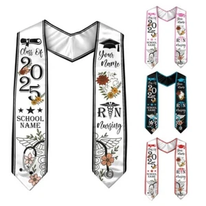 Nursing Graduation Stole, Custom RN Stole, Personalized 2025 Nurse Graduate - Picture 1 of 9
