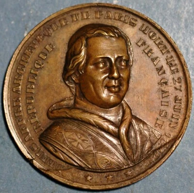 Medalha França Blesse Mortellement a la Barricade st Antoine 1848 - Imagem 1 de 2