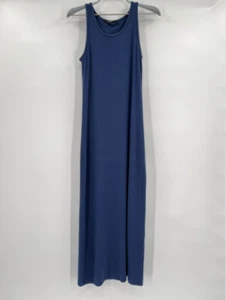 Quince Women’s Navy Blue Tencel Rib Knit Midi Dress sz M Medium Sleeveless NWT - Picture 1 of 4