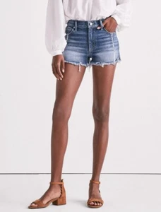 Size 29 Lucky Brand Women’s High Rise Shortie Jean Shorts, Sacaton Wash NWT - Picture 1 of 4
