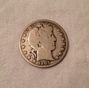 United States 1905-S Barber Half Dollar - Picture 1 of 2