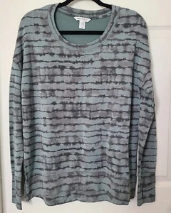 Athleta Damen Pullover Sweatshirt Gr. Medium Untersetzer weich Modal grün grau  - Bild 1 von 10
