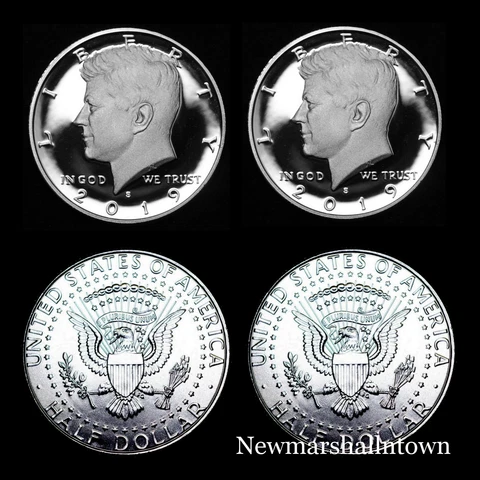 2019 P+D+S+S Kennedy Half Dollar Silver Clad Mint Proof Set ~ PD from Mint Rolls Cover