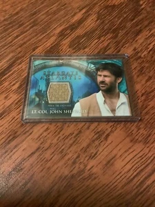 STARGATE ATLANTIS LT COL JOHN SHEPPARD COSTUME CARD RITTENHOUSE 2009 - Picture 1 of 2