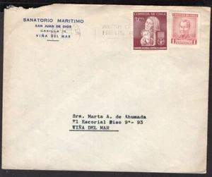 CHILE COMMERCIAL COVER 1964 MECHANIC CANCEL VINA DEL MAR LOCAL POST - Picture 1 of 2