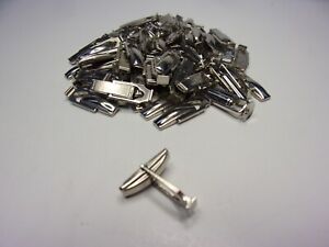 NEW DIY BLANK SILVER TONE CUFF LINK LOT OF 100 SMALL SQUARE MOUNT JEWELRY MAKING