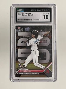2023 Topps Now - #898 Corbin Carroll (RC) CGC Gem Mint 10 ROY 25/50 - Picture 1 of 2