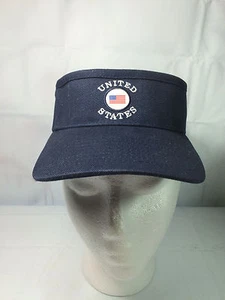 Sombrero visera de golf bandera azul de Estados Unidos 100 % algodón ajustable - Imagen 1 de 6