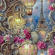 Cute Vintage Paris Motifs Canvas On A4 Glossy Photo Paper