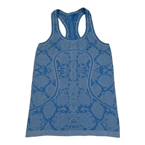 Lululemon Swiftly Tech Racerback Tank Top Sz 6 Pipe Dream Blue Heathered Stretch - Picture 1 of 8