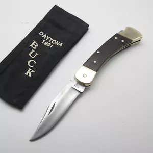 Vtg 1972-86 Buck 110 two Dot Lockblade hunting knife USA (READ) - Picture 1 of 9