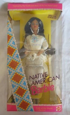 Muñecas Barbie indias nativas americanas Mattel 1992 de colección del mundo en caja original Foto 1 de 4