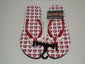 UNIVERSITY OF LOUISVILLE UL CARDINALS DAMEN HERZ FLIP FLOPS GRÖSSE XL 11/12 NEU  - Bild 1 von 3