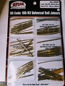 Atlas Railroad #170 Code 100/83 HO Rail Joiners Set Wholesale Lot of 288pcs - Picture 1 of 1
