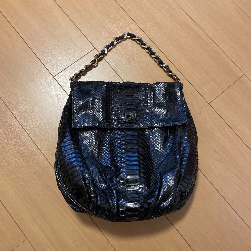 Bolso de Hombro Zagliani Cadena Bolso de Mano Cartera Cartera en Negro USADO Buen Estado Foto 1 de 4