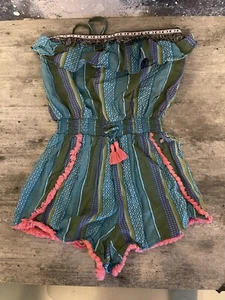 Matilda Jane Stripes Print Romper Girl's Size 12 - Picture 1 of 8
