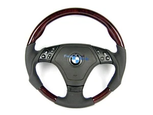BMW E46 98-99 3 Series Sport Steering Wheel Walnut Wood - Foto 1 di 8