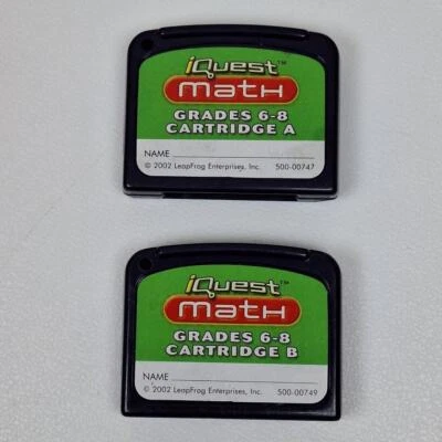 Leap Frog iQuest Math Cartridges A & B Grades 6-8 - Image 1 of 2