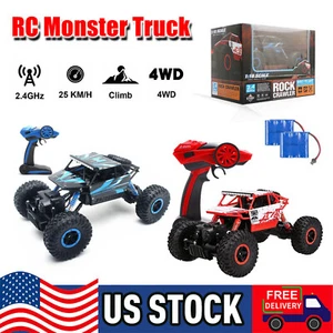 1/18 Scale 4WD Off-road RC Monster Truck 2.4GHz Remote Control Rock Crawler Car - Picture 1 of 15