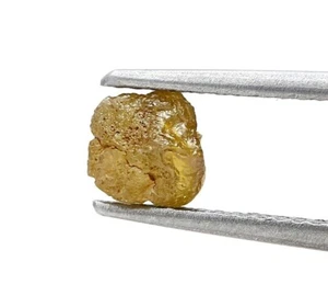 Diamante grezzo 0,76TCW colore giallo grigiastro forma naturale irregolare per gioiello - Foto 1 di 13