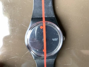 360º Rosso Sur Blackout Swatch Watch MID CENTURY Modern Memphis Postmodern ERA - Picture 1 of 7