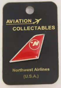 Prendedor de solapa de aleta de cola Northwest Airlines EE. UU. de Aviation Collectibles NUEVO stock antiguo - Imagen 1 de 2