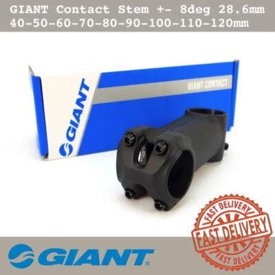 GIANT Contact Bicycle Stem +- 8deg 28.6mm x 40-50-60-70-80-90-100-110-120mm - Image 1 of 4