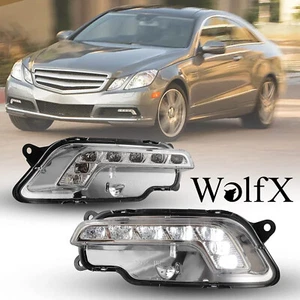LED DRL Fog Lights for 2010-2011 Mercedes Benz E250 E350 E550 Driving Lamps L&R - Picture 1 of 12