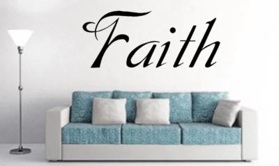 Faith style 2 Quote Christian God Bible Religion Vinyl wall art Decal Sticker - Image 1 of 3