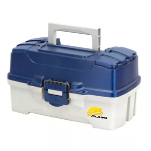 Plano 2-Tray Tackle Box w/Dual Top Access - Blue Metallic/Off White - Picture 1 of 1