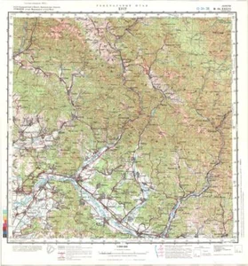 Mapa topográfico militar soviético ruso - KHUST (Ucrania), 1:200 000, edición 1978 - Imagen 1 de 8