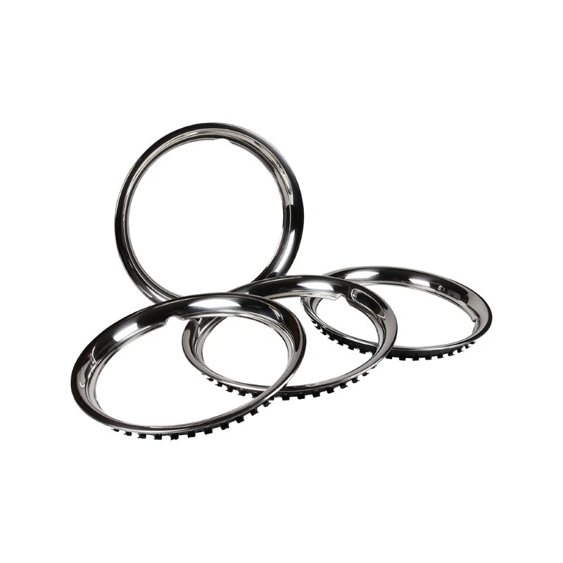 Volvo PV444 PV544 aço inoxidável 15" conjunto de aro de acabamento 1951-65 novo - Imagem 1 de 1