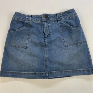 St John's Bay Stretch Womens Denim Jeans Skirt Skot Blue Size 14 - Picture 1 of 12