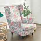 Wing Chair Slipcover Armchair Cover With Seat Cushion Covers Footstool Cover