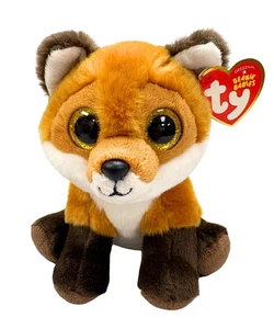 Ty Beanie Baby - Fay the Fox, Glitter Eyes, MWMT Stuffed Animal Toy - Picture 1 of 6