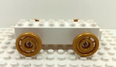 Lego Duplo Item Cinderella's Carriage Base & Wheels white/gold - Image 1 of 2