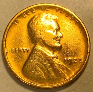 1922 Plain NO D Lincoln Cent Die Pair # 2 AU / BU RED - Picture 1 of 2