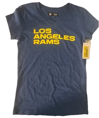 Los Angeles Rams NFL Team Apparel Girls 7/8 Blue Short Sleeve T-Shirt- NWT - Image 1 of 4